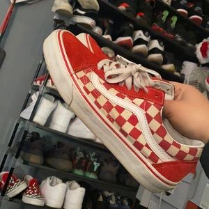 Red checkered vans